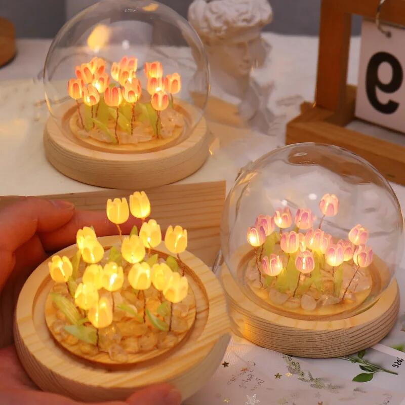 Artificial Tulip Flower Night  - đánh giá và giá Baby Nursery Night Light