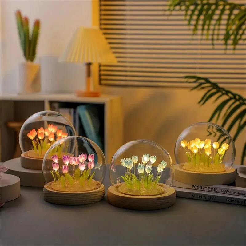 Artificial Tulip Flower Night  - đánh giá và giá Baby Nursery Night Light