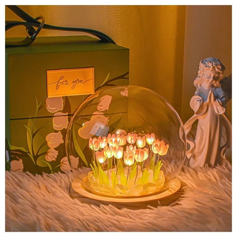 Artificial Tulip Flower Night  - đánh giá và giá Baby Nursery Night Light