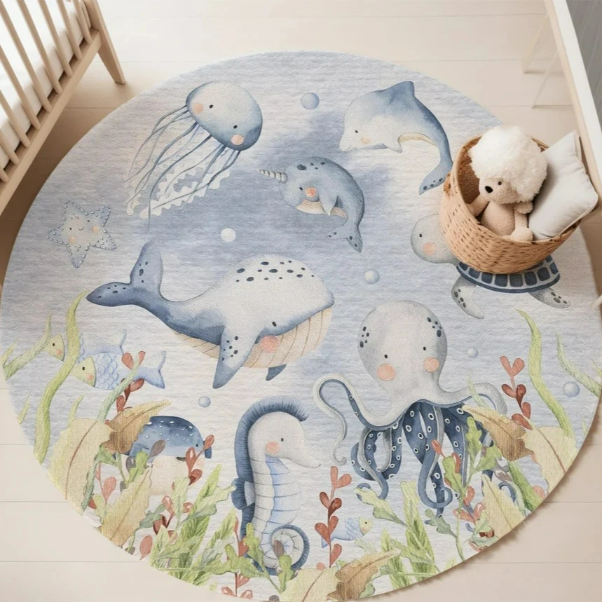 Blue Marine animal Round Carpe - đánh giá và giá Baby Nursery Accessories